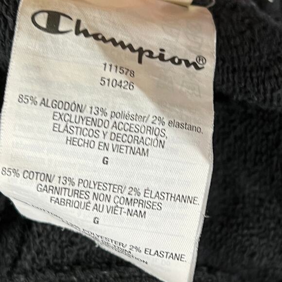 VTG 80's Champion Reverse Weave Warm-Up Sweatpants Black Made in USA Men's Large - Picture 9 of 12